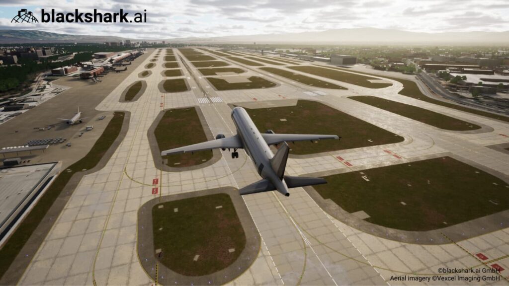 Synthesized runway for airplane operations simulation
